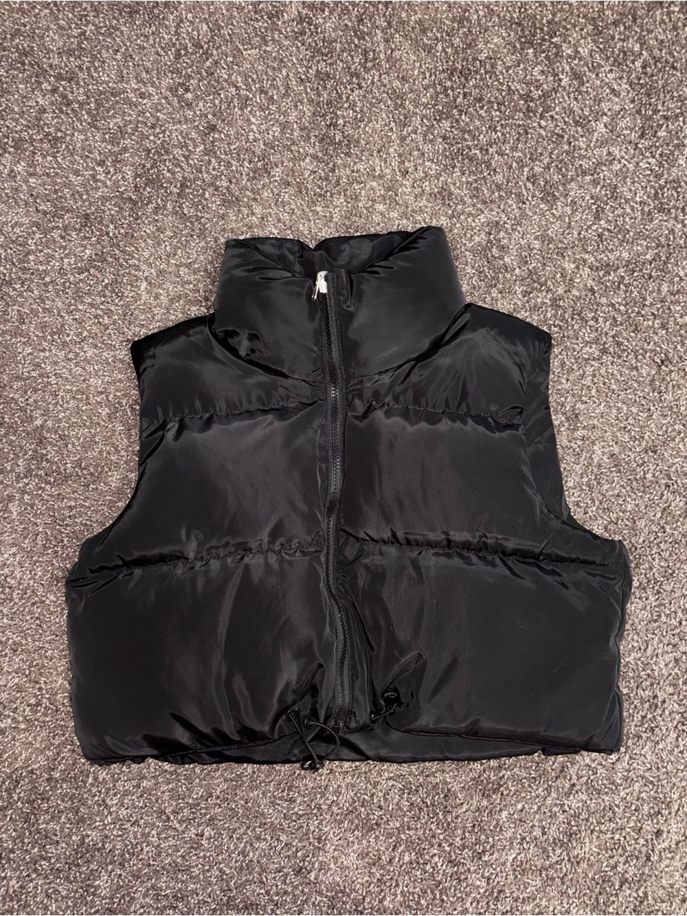 Amazon Black Women's Puffer Vest with High Collar